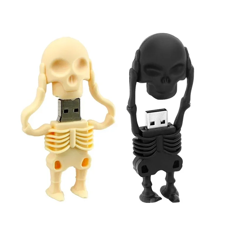 

Cartoon USB 2.0 Flash Drives 128GB 64GB Skull Man Pen drive 32GB 16GB 8GB 4GB Really Capacity Memory stick 256GB U disk Pendrive