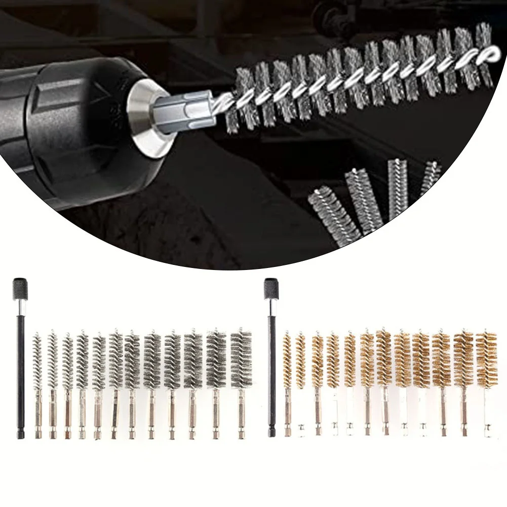 12pcs Brasss Steel Wire Brush Car Paint Remover Wire Rust Cleaner With Rod Machinery Polishing Grinding Tools Accessories
12pcs Brasss Steel Wire Brush Car Paint Remover Wire Rust Cleaner With Rod Machinery Polishing Grinding Tools Accessories