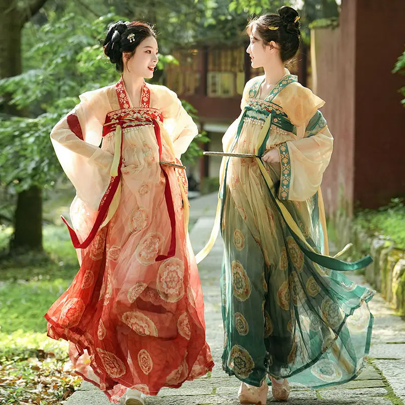 

Chinese Ancient Clothes Hanfu Dress For Women Girls Party Halloween Carnival Performance Costume Tang Dynasty Han Fu Dress Adult