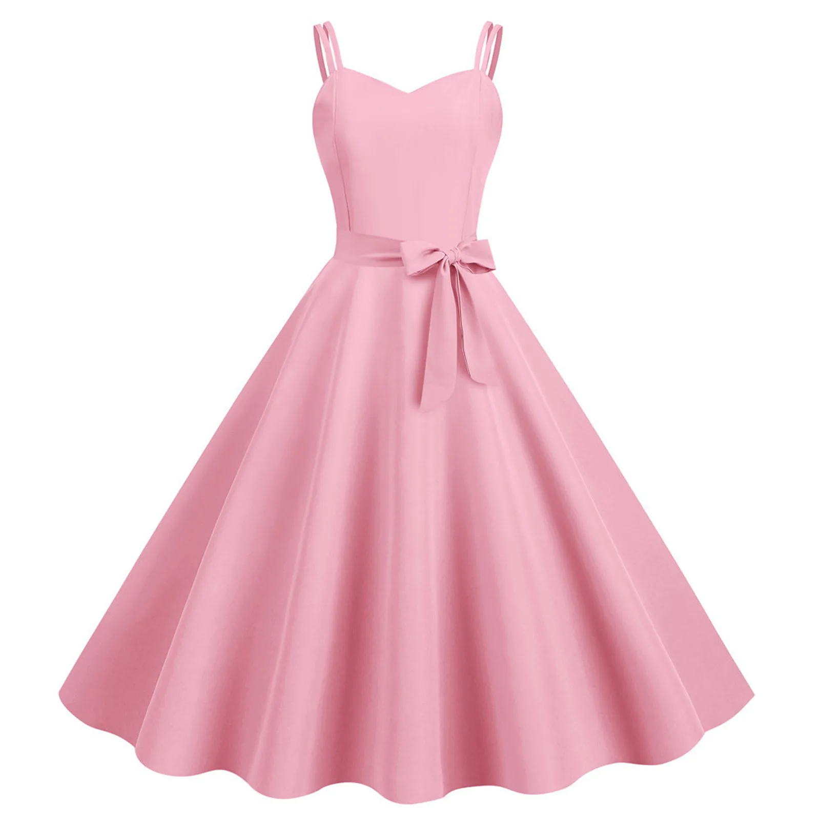 Dress For Women A-Line Solid Color Big Swing Vintage Dress Sexy Mini Casual Spaghetti Strap Retro Pin Up Party Office Midi Dress 
Dress For Women A-Line Solid Color Big Swing Vintage Dress Sexy Mini Casual Spaghetti Strap Retro Pin Up Party Office Midi Dress