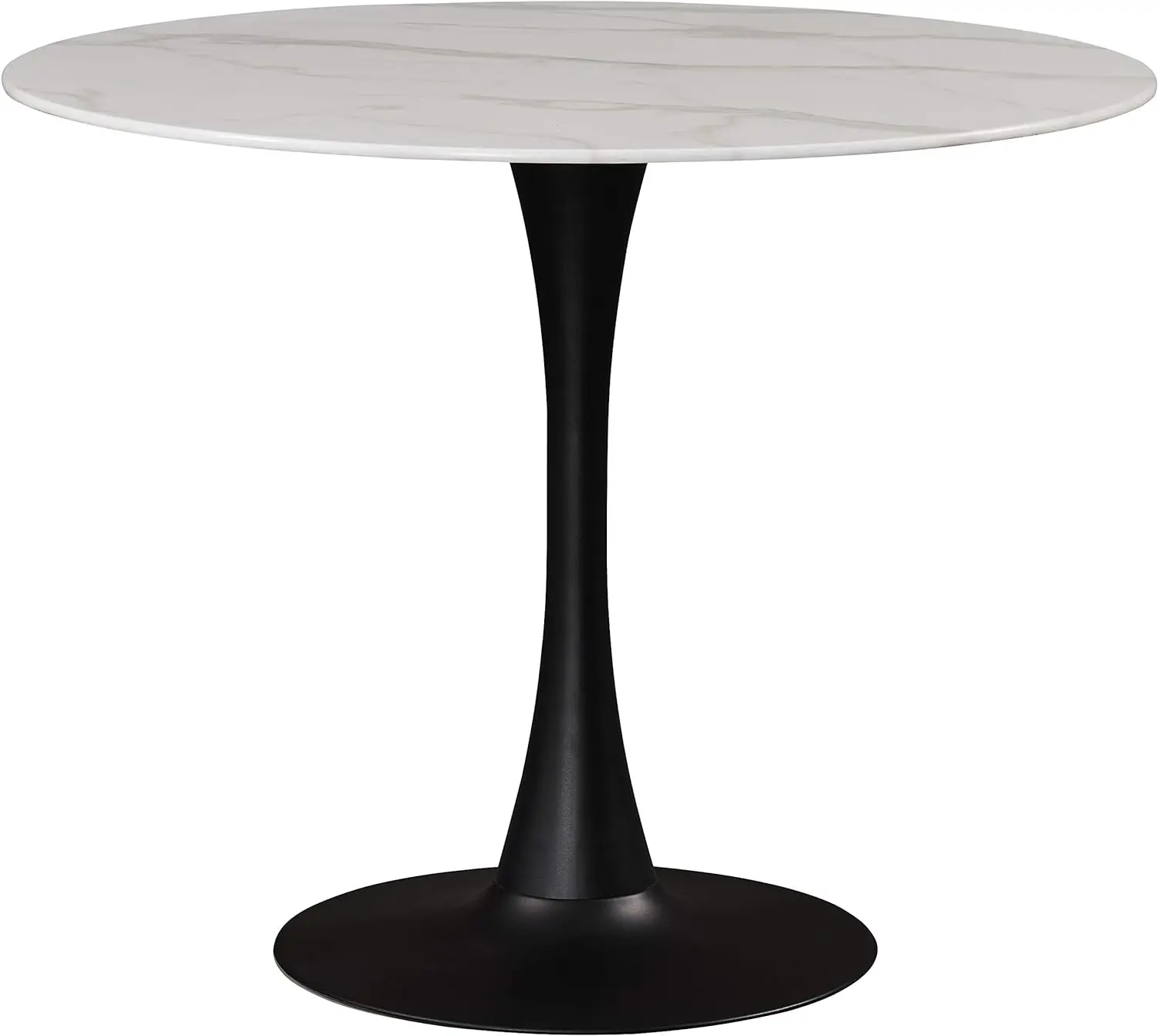 Meridian Furniture Holly Collection Modern | Contemporary Round Faux Marble Top Dining Table, 36" Wide, Matte Black Metal Base
Meridian Furniture Holly Collection Modern | Contemporary Round Faux Marble Top Dining Table, 36" Wide, Matte Black Metal Base