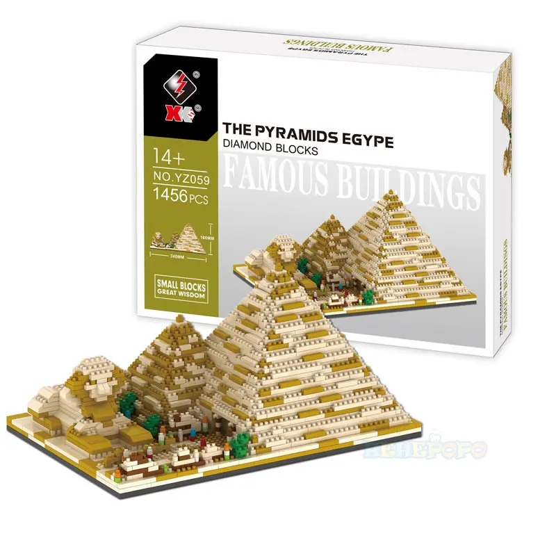 Пирамида строительного блока Khufu, набор строительных блоков, 3D сборная игрушка (1456 шт.), подарок для взрослых и детей
Пирамида строительного блока Khufu, набор строительных блоков, 3D сборная игрушка (1456 шт.), подарок для взрослых и детей