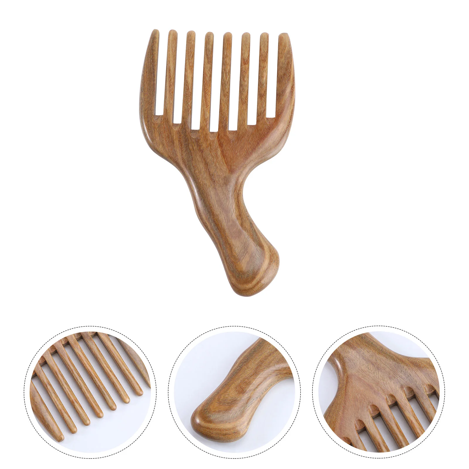 

Wide Tooth Wooden Comb Sandalwood Hair Comb Hairdressing Rake Combs with Handle Wholesale Eco-friendly Bamboo Wood