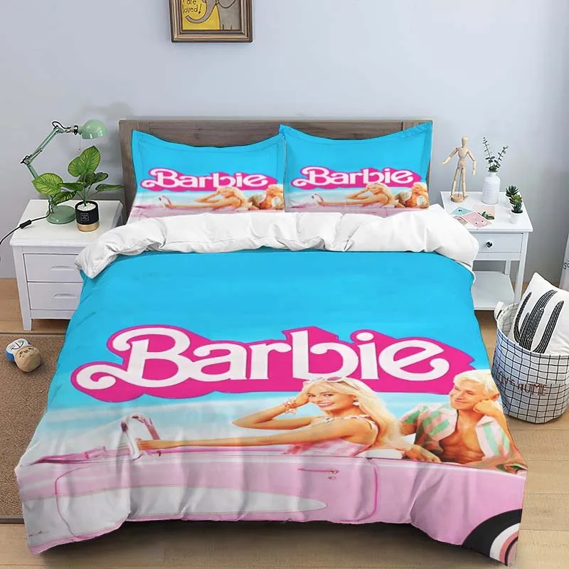 

11 Size Barbie Cartoon Bedding Set 3D Printing Home Decoration Pillowcase Quilt Cover Cute Gift To Family and Friends