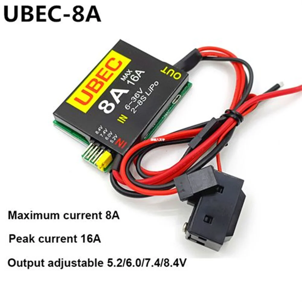 UBEC-8A BEC DUAL UBEC 8A/16A 5.2V/6.0V/7.4V/8.4V 2S-8S 6-36V Servo Separate Power Supply RC Car Fix-Wing Airplane Robot Arm
UBEC-8A BEC DUAL UBEC 8A/16A 5.2V/6.0V/7.4V/8.4V 2S-8S 6-36V Servo Separate Power Supply RC Car Fix-Wing Airplane Robot Arm