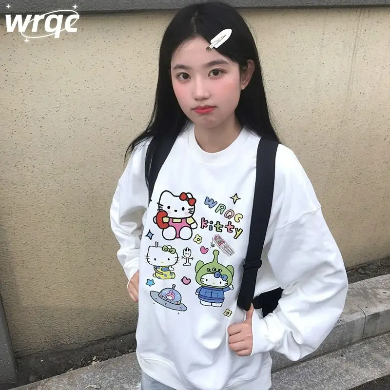 Sanrio Anime Hello Kitty Cute Cartoon Pattern Round Neck Long Sleeved Sweater Winter Warm Loose Casual Top Gifts for Girls
Sanrio Anime Hello Kitty Cute Cartoon Pattern Round Neck Long Sleeved Sweater Winter Warm Loose Casual Top Gifts for Girls