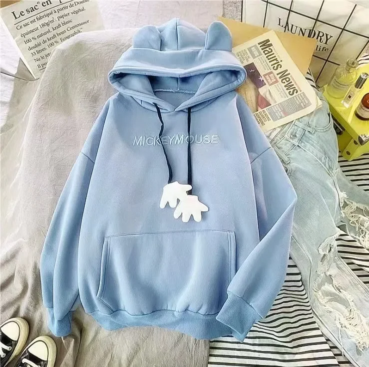 2023 Autumn/Winter Women's Sweater fleece Thickened Mickey pullover Women's Coat Loose Fashion Student Hoodies
2023 Autumn/Winter Women's Sweater fleece Thickened Mickey pullover Women's Coat Loose Fashion Student Hoodies