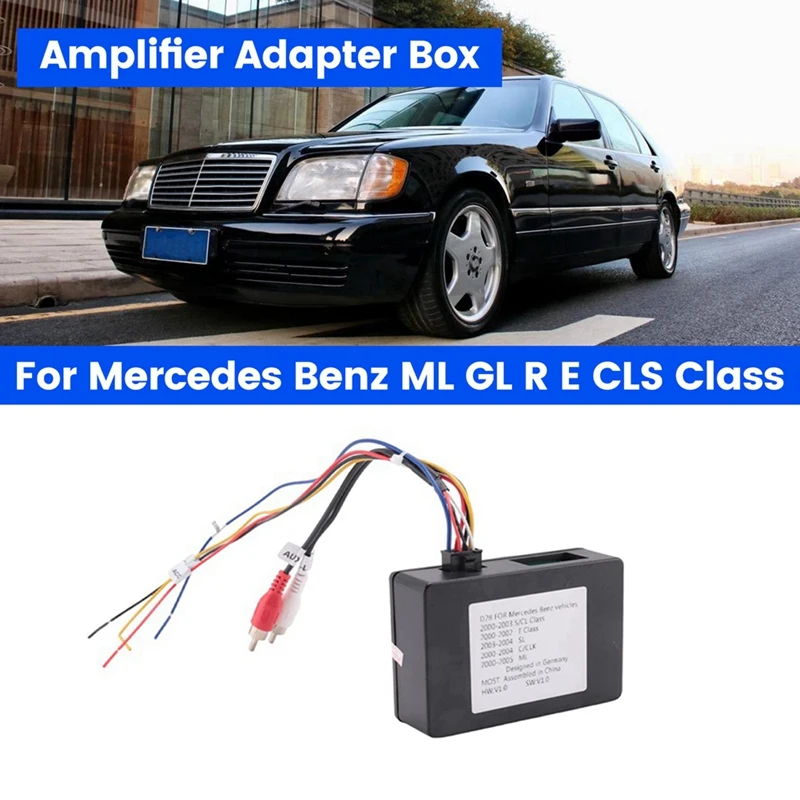 

D2B цифровой шина для передачи данных автомобильный стерео оптоволоконный радиодекодер усилитель адаптер Коробка для Mercedes Benz ML GL R E CLS Class
