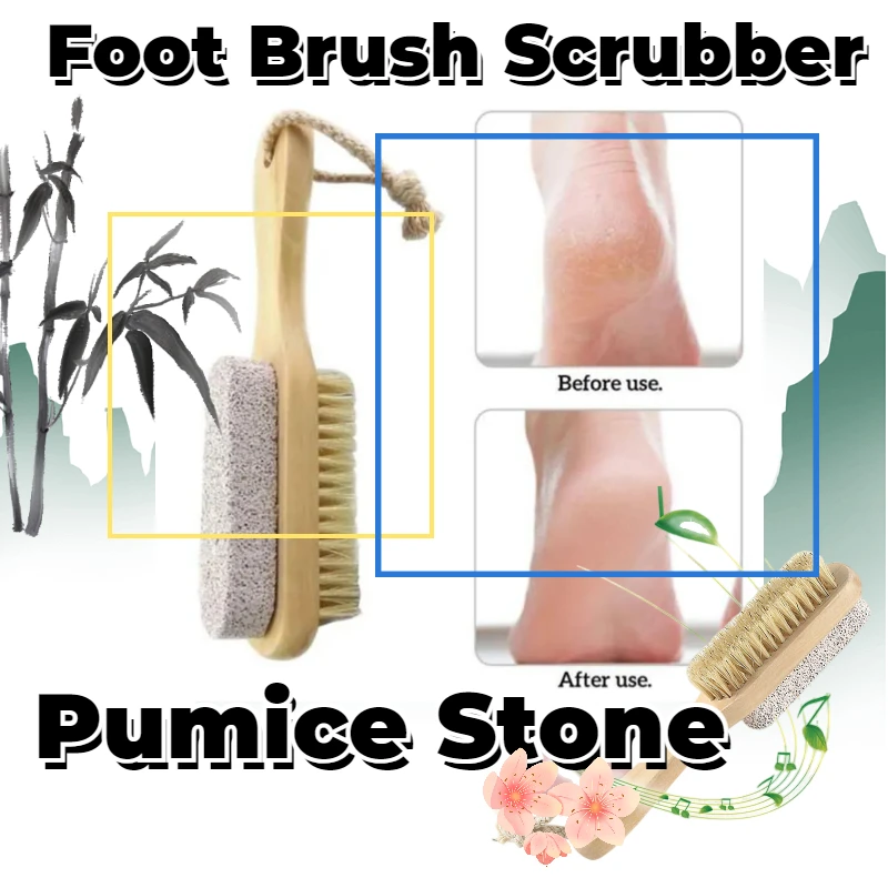 Wood Handle Pumice Stone Foot Brush Scrubber Feet Exfoliating Remover Bristle Skin Tool Brush Massage Pedicure Dead Skin Remove
Wood Handle Pumice Stone Foot Brush Scrubber Feet Exfoliating Remover Bristle Skin Tool Brush Massage Pedicure Dead Skin Remove