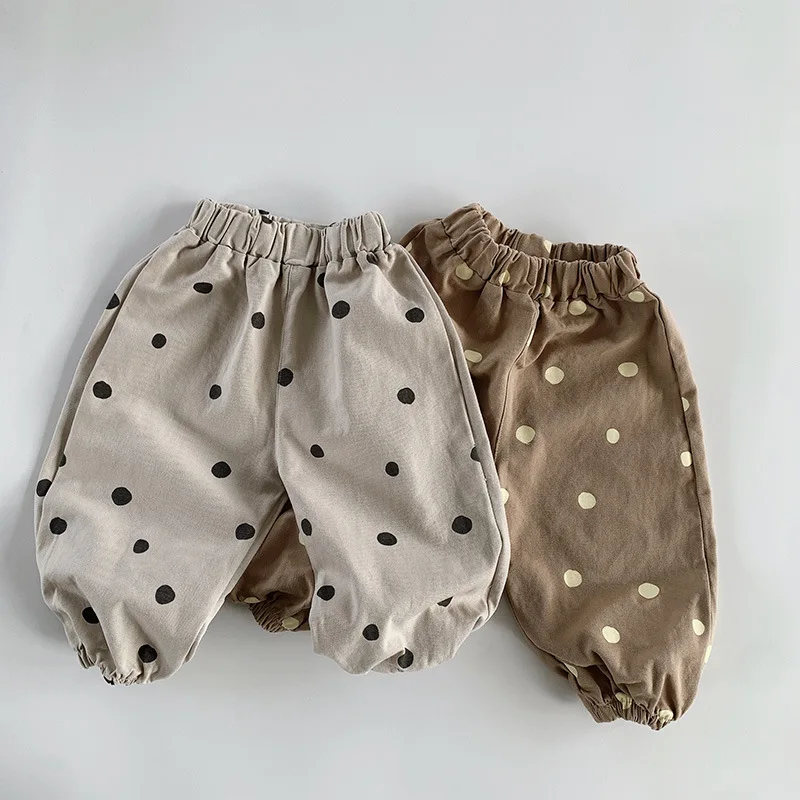 2024 New Autumn Korean Style 1-6Yrs Kids Elastic Waist Trousers Cotton Dot Print Casual Fashion Pants Baby Girls Boys Trousers
2024 New Autumn Korean Style 1-6Yrs Kids Elastic Waist Trousers Cotton Dot Print Casual Fashion Pants Baby Girls Boys Trousers