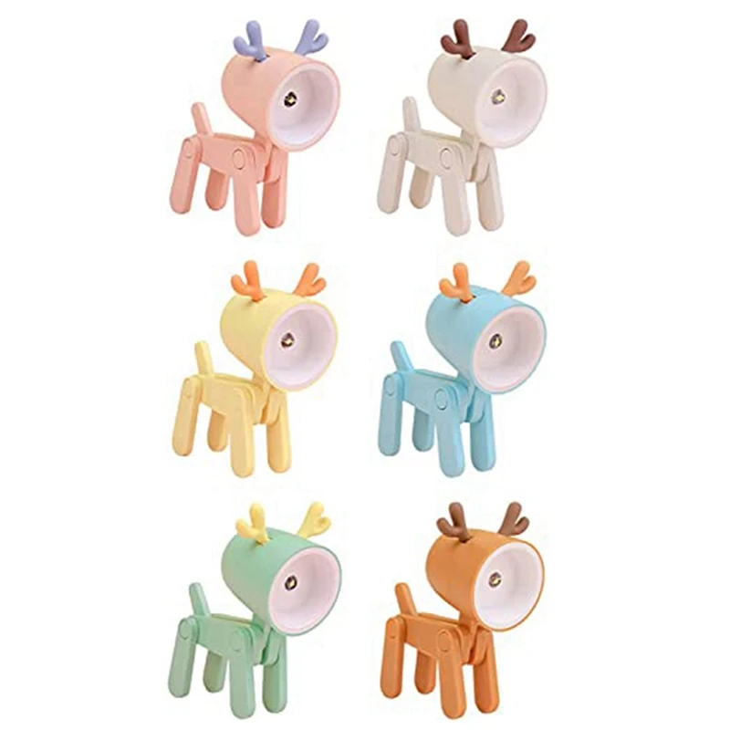 6PCS Mini Night Light For Kids, Cute Little Lamp Deer Shape Portable Reading Book Lamps For Night Study Travel
6PCS Mini Night Light For Kids, Cute Little Lamp Deer Shape Portable Reading Book Lamps For Night Study Travel