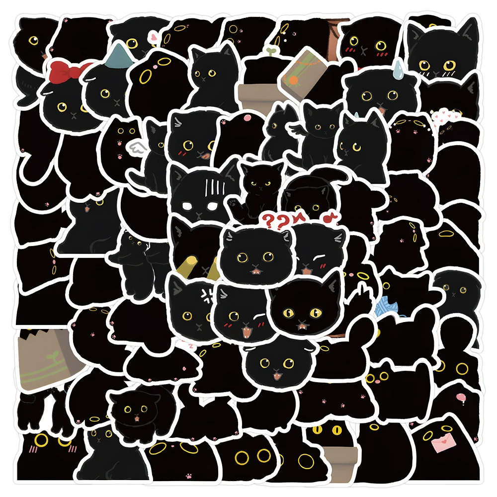 10/30/50/100pcs Cute Black Cat Cartoon Stickers Decorative Latop Phone Case Scrapbooking Luggage Waterproof Vinyl Decals for Kid
10/30/50/100pcs Cute Black Cat Cartoon Stickers Decorative Latop Phone Case Scrapbooking Luggage Waterproof Vinyl Decals for Kid