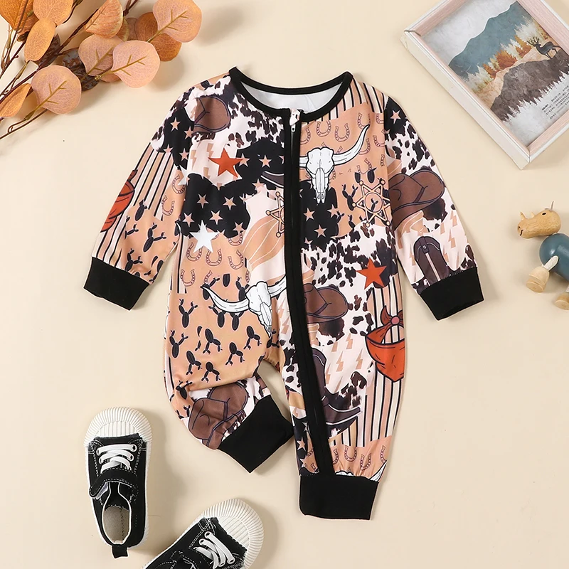 Осенний детский длинный комбинезон с принтом в виде Головы Быка для мальчиков и девочек, повседневные хлопковые костюмы для новорожденных
Осенний детский длинный комбинезон с принтом в виде Головы Быка для мальчиков и девочек, повседневные хлопковые костюмы для новорожденных