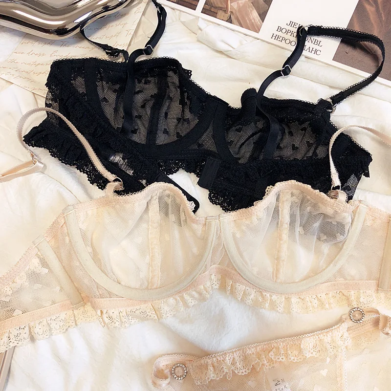 Sexy women's underwear set 2Pcs half cup female push up sutia transparent lace bra and panties sets plus size women sexy lingeri
Sexy women's underwear set 2Pcs half cup female push up sutia transparent lace bra and panties sets plus size women sexy lingeri