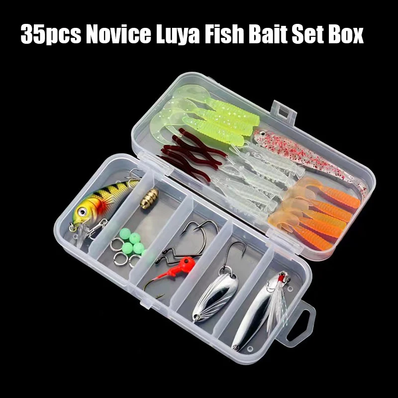 

Fishing Lure Set Artificial Bait Novice Luya Fish Bait Set Box Universal Fake Bait Soft Bait Minnow Lure Fishing Supplies