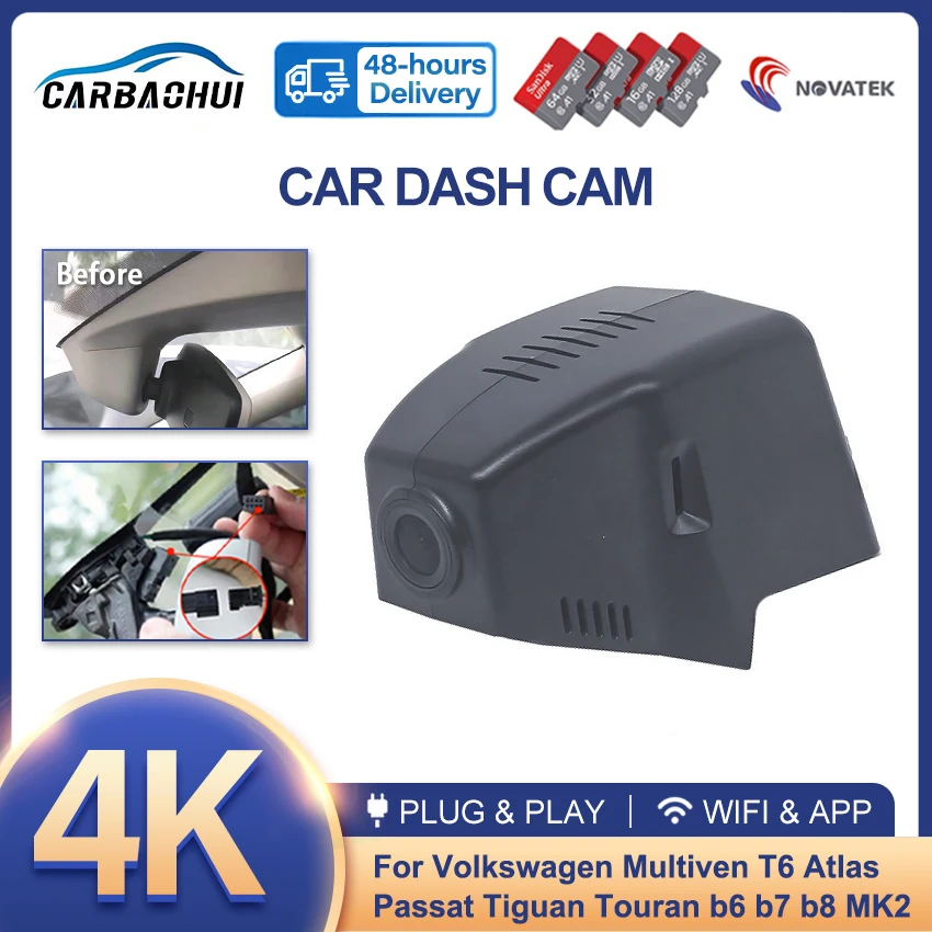 4K Plug and Play Car DVR Video Recorder Dash Cam Camera For Volkswagen VW Multiven T6 Atlas Passat Tiguan Touran b6 b7 b8 MK2
4K Plug and Play Car DVR Video Recorder Dash Cam Camera For Volkswagen VW Multiven T6 Atlas Passat Tiguan Touran b6 b7 b8 MK2