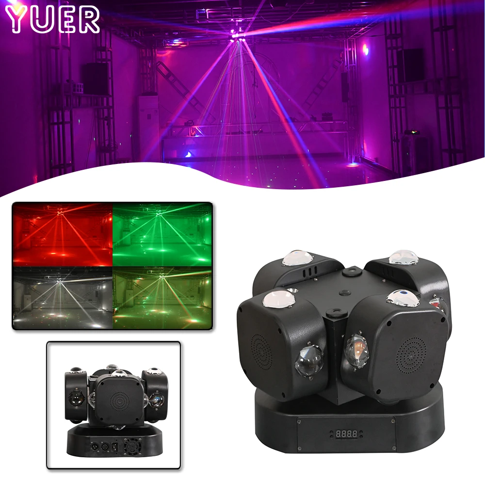 Лазерный стробоскоп YUER DMX512, 4 головки, 16 х10 Вт, RGBW, 4 в 1 + RG, движущийся головной свет для диджея, дискотеки, сцены, свадьбы, музыки, вечеринки, бара, клуба, 16 каналов
Лазерный стробоскоп YUER DMX512, 4 головки, 16 х10 Вт, RGBW, 4 в 1 + RG, движущийся головной свет для диджея, дискотеки, сцены, свадьбы, музыки, вечеринки, бара, клуба, 16 каналов