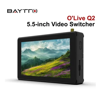 BAYTTO O 라이브 스트리밍 비디오 스위처, 5.5 인치 4K 터치 스크린 비디오 재생 컨트롤패널, PTZ SLR 카메라 게임 박스용, 라이브 Q2