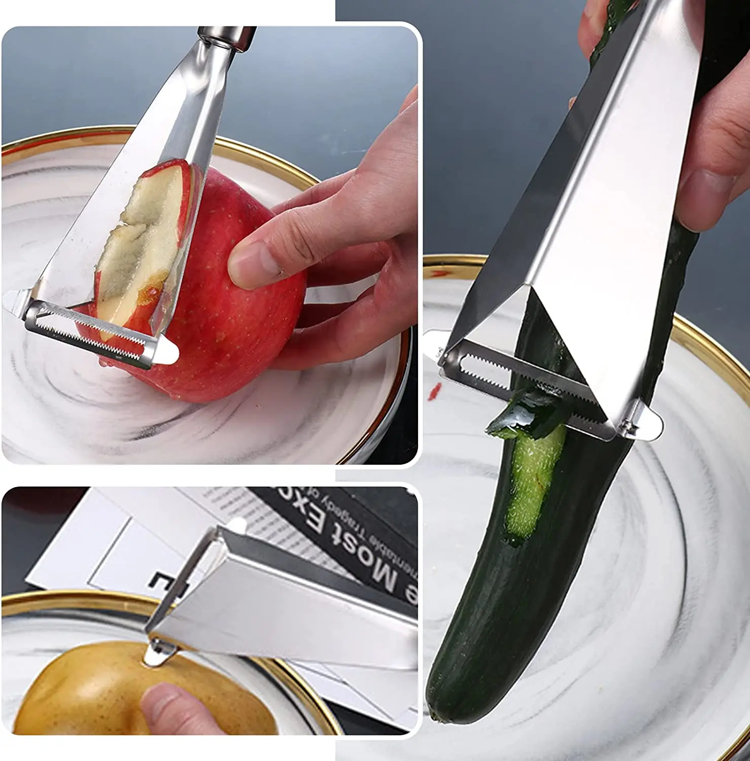 Нескользящий кухонный нож из нержавеющей стали
Нескользящий кухонный нож из нержавеющей стали