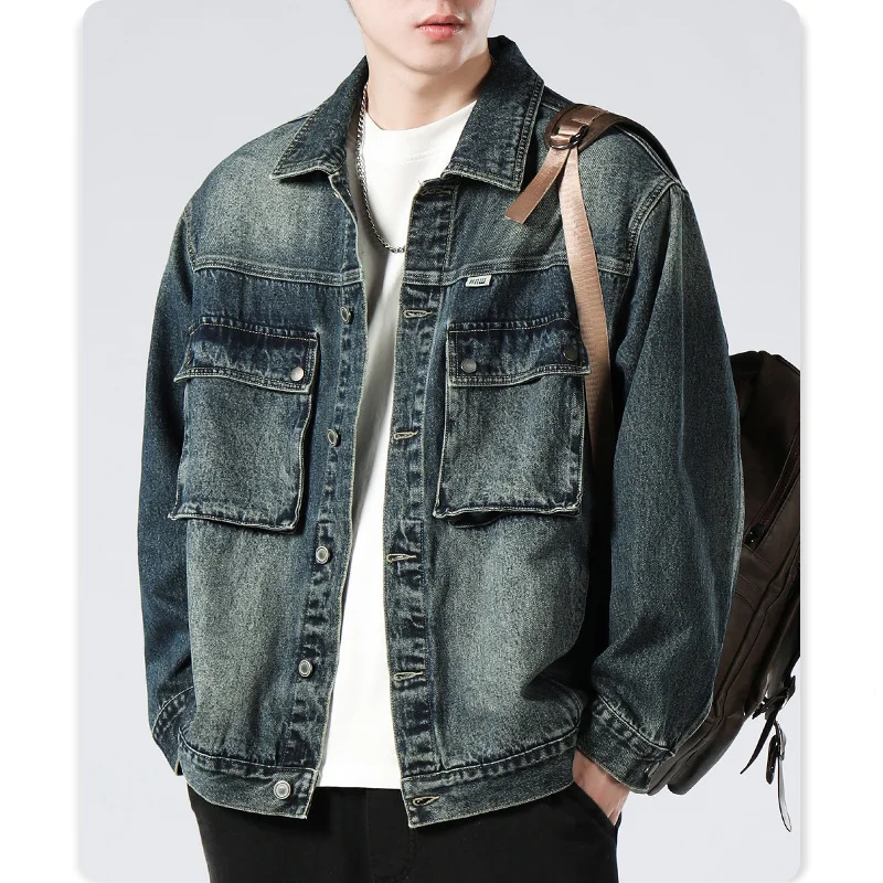 Fall new fashion men retro wash water nostalgia denim jacket loose cargo jacket
Fall new fashion men retro wash water nostalgia denim jacket loose cargo jacket