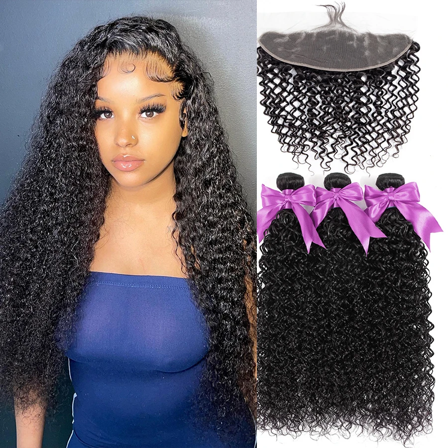 Curly Bundles With Closure 13x4 Lace Frontal With Kinky Curly Human Hair Bundles With Frontal Closure 12A Virgin Hair for Women
Curly Bundles With Closure 13x4 Lace Frontal With Kinky Curly Human Hair Bundles With Frontal Closure 12A Virgin Hair for Women