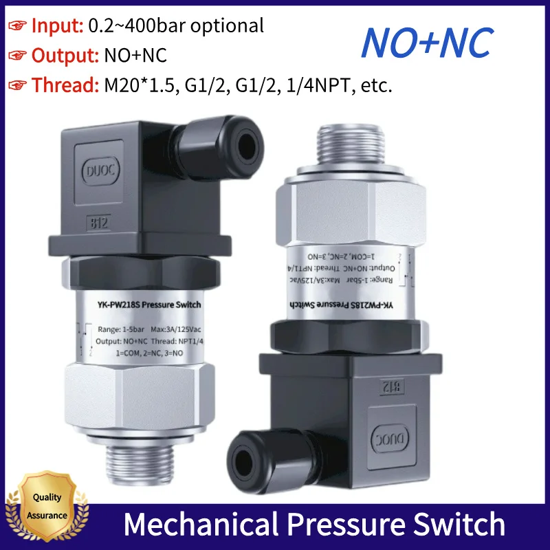 20-200bar 50bar 30bar Mechanical Pressure Switch Piston Type Stainless Steel Diaphragm Adjustable Pressure Control Switch
20-200bar 50bar 30bar Mechanical Pressure Switch Piston Type Stainless Steel Diaphragm Adjustable Pressure Control Switch