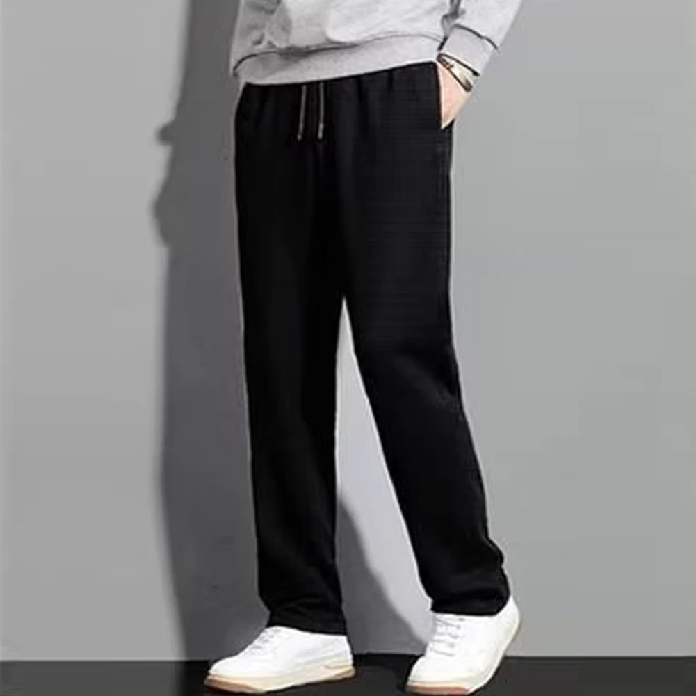 Men New Loose Drawstring Straight Casual Pants Elastic Solid Sports Sweatpant Fashion Pocket Waffle Plaid Men's Casual Pants
Men New Loose Drawstring Straight Casual Pants Elastic Solid Sports Sweatpant Fashion Pocket Waffle Plaid Men's Casual Pants