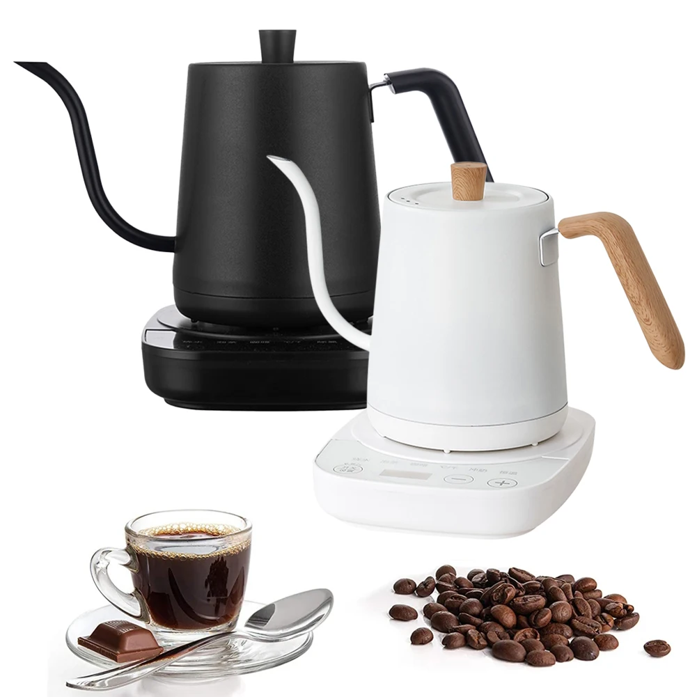 800ml Electric Gooseneck Kettle Stainless Steel Pour Over Coffee Kettle 45°C To 95°C Constant Temperature Control For Coffee Tea
800ml Electric Gooseneck Kettle Stainless Steel Pour Over Coffee Kettle 45°C To 95°C Constant Temperature Control For Coffee Tea
