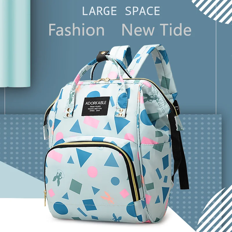 

Mommy Diaper Bags Baby Stroller Hanging Bag Mother Large Capacity Nappy Backpacks with Changing Mat Convenient Baby Nursing Bag