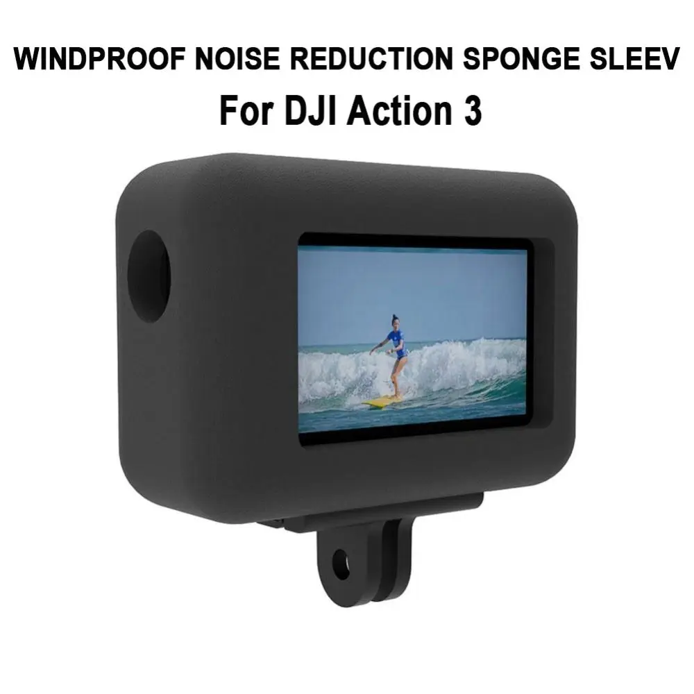 

Ветрозащитная рамка для экшн-камеры DJI OSMO Action 3, мягкая, шумоподавляющая, ветрозащитная, губчатая, искусственная, черная, ветрозащитная пена для лобового стекла