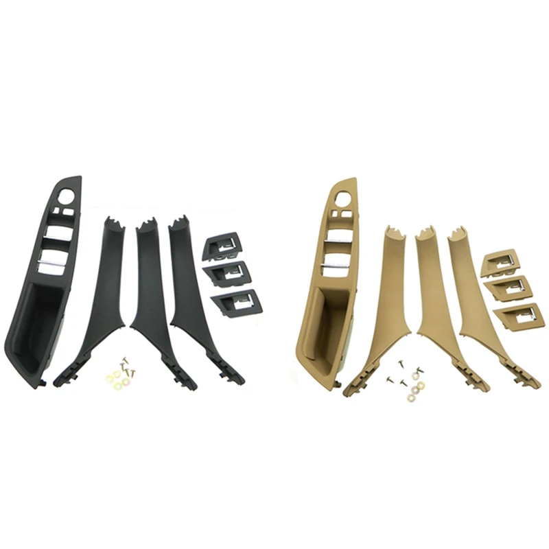 2 Set RHD Car Interior Door Handle Inner Door Panel Pull Trim Cover For -Bmw 5 Serie F10 F11 520 525, Black & Beige
2 Set RHD Car Interior Door Handle Inner Door Panel Pull Trim Cover For -Bmw 5 Serie F10 F11 520 525, Black & Beige
