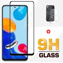 Protecteur d'écran, 2 en 1, en verre trempé pour Xiaomi Redmi Note 11S Note 11S=