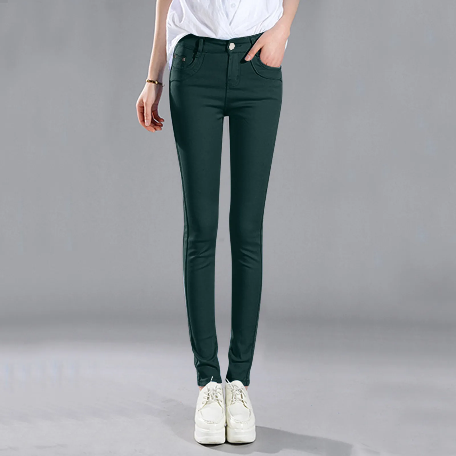 Ladies High Waist Fashionable Classic Solid Color Ankle Jeans Casual Regular Tight Fitting Women's Pants
Ladies High Waist Fashionable Classic Solid Color Ankle Jeans Casual Regular Tight Fitting Women's Pants