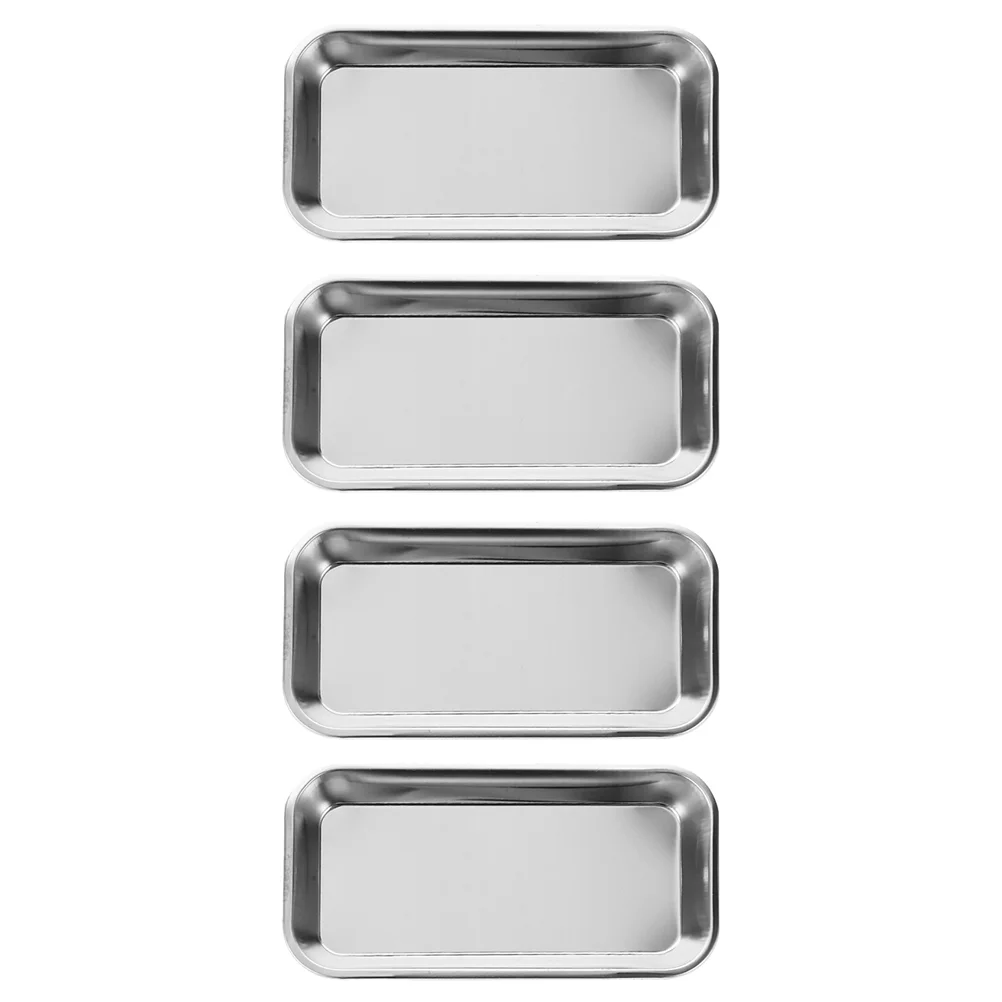 4 шт., поднос для стоматологических инструментов, из нержавеющей стали