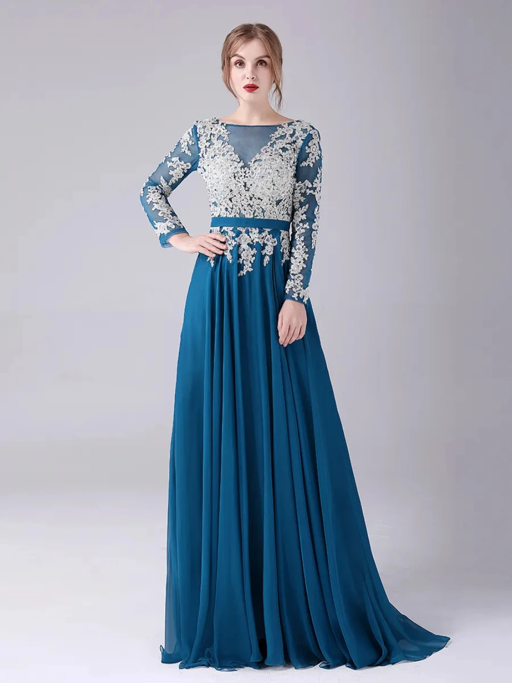 Classic Prom Wear Long Sleeves Evening Dress 2024 Appliqued Tulle Party Gowns Sexy A-Line Dresses Custom Made вечернее платье
Classic Prom Wear Long Sleeves Evening Dress 2024 Appliqued Tulle Party Gowns Sexy A-Line Dresses Custom Made вечернее платье
