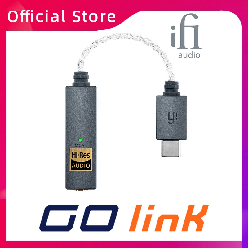 

iFi GO link Portable USB Balanced DAC Headphone Amplifier Dongle Dynamic Range Enhancement Total Harmonic Distortion Decoder