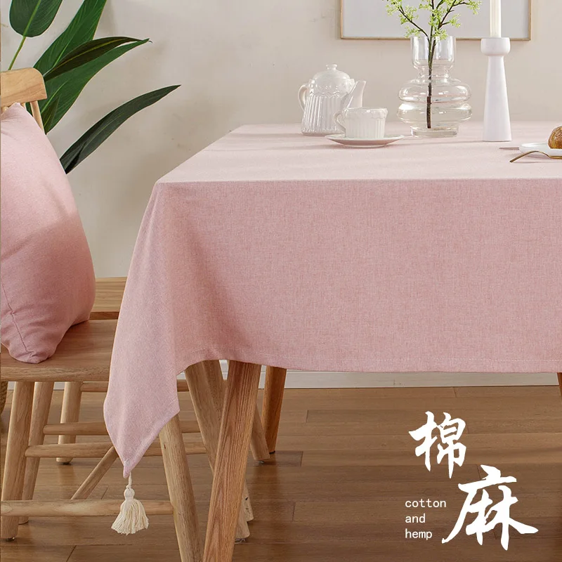 Table cloth, fabric art, cotton and linen, simple coffee table, desk, solid color tassel, small and fresh
Table cloth, fabric art, cotton and linen, simple coffee table, desk, solid color tassel, small and fresh