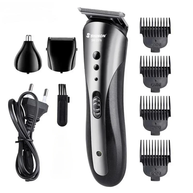 SH-1976 Professional Hair Clipper for Men Waterproof Rechargeable Wireless Electric Shaver Beard Nose Ear Shaver Hair Trimmer
SH-1976 Professional Hair Clipper for Men Waterproof Rechargeable Wireless Electric Shaver Beard Nose Ear Shaver Hair Trimmer