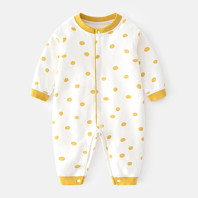 

Spring Fall Newborn Jumpsuits Baby Boy Clothes 0 To 3 Months Cute Dot Long Sleeve Cotton Girl Rompers Toddler Outfits BC2281-1