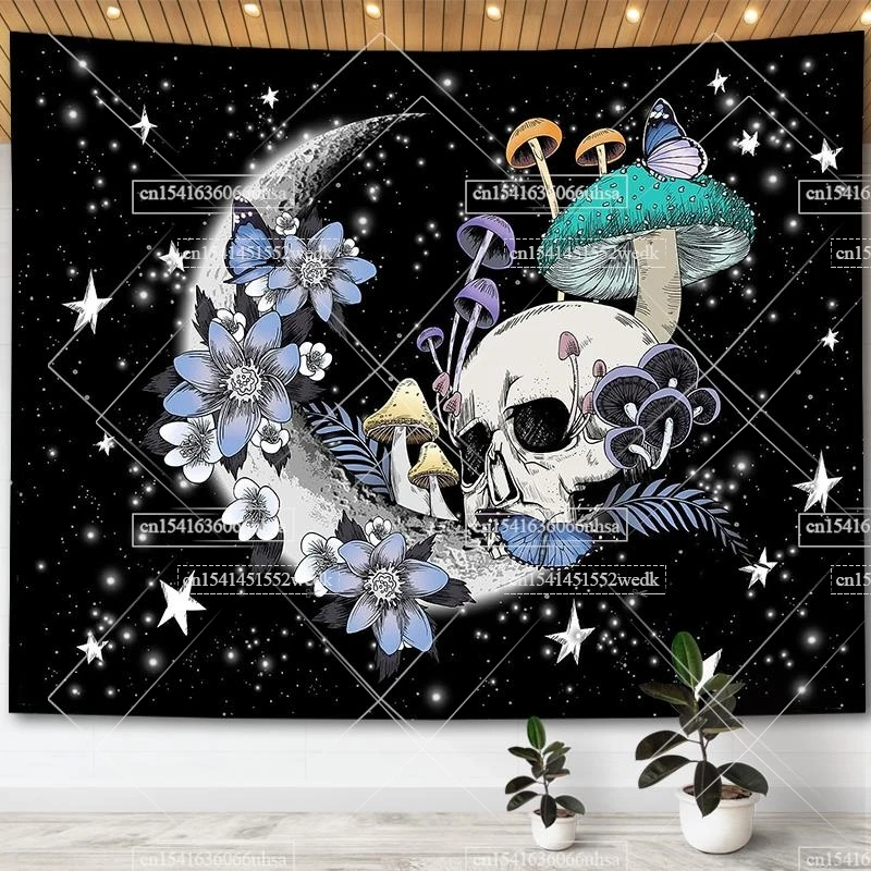 Skull Mushroom Tapestry Wall Hanging Moon Skeleton And Flowers Tapestries For Bedroom Aesthetic Room Decoration Blankets
Skull Mushroom Tapestry Wall Hanging Moon Skeleton And Flowers Tapestries For Bedroom Aesthetic Room Decoration Blankets