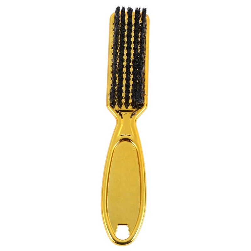 

New Fade Brush Comb Scissors Cleaning Brush Barber Shop Skin Fade Vintage Oil Head Shape Carving Cleaning Brush Gold 6PC