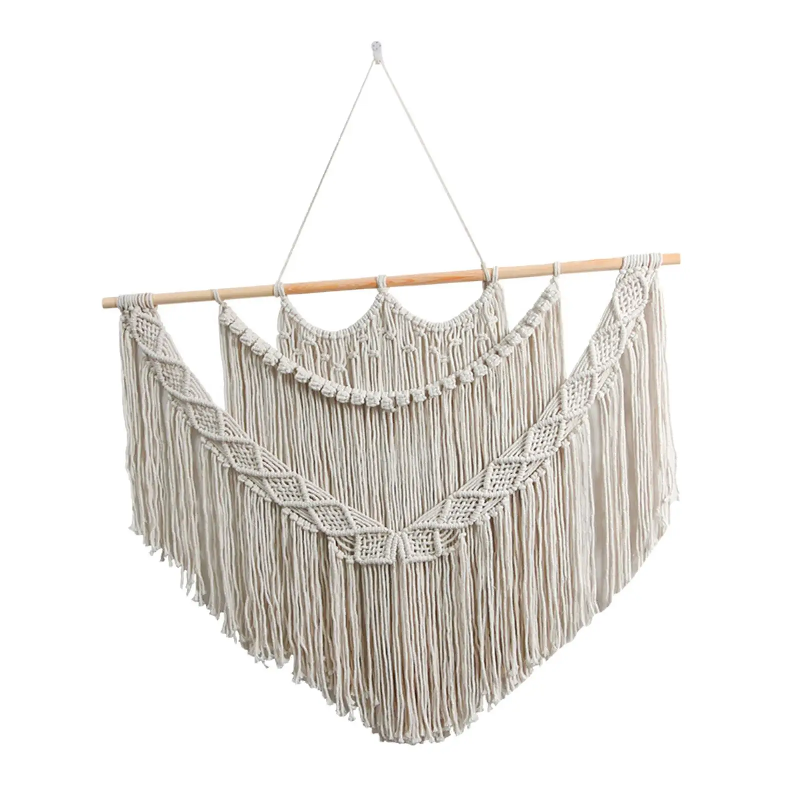 Artisan Macrame Wall Tapestry - Handwoven Boho Decor 8 S8693afaf707f4d5681ee62a0b04b5709V