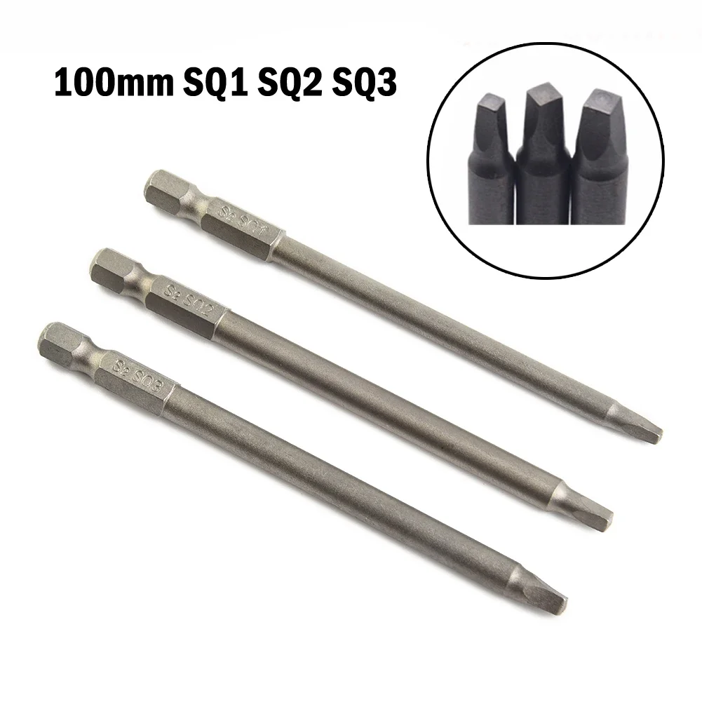 3pc Electric Screwdriver Heads 100mm SQ1-SQ3 Square Head Screws Driver Bits Multifunction Screwdriver Set Mini Repair Tool
3pc Electric Screwdriver Heads 100mm SQ1-SQ3 Square Head Screws Driver Bits Multifunction Screwdriver Set Mini Repair Tool