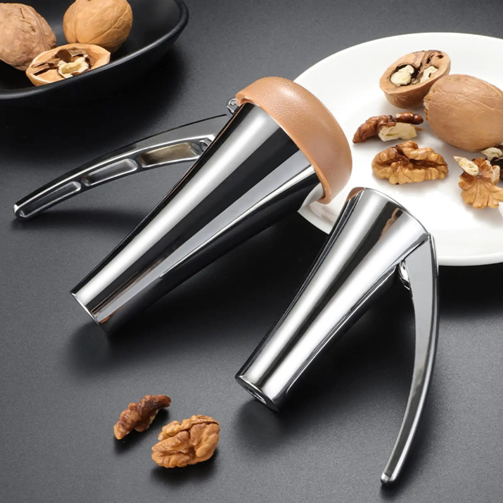 

Multifunctional Walnut Clip, Aluminum Alloy Pecan Opener Cutter, Nut Cracker Sheller Plier with Handle, Kitchen Tools