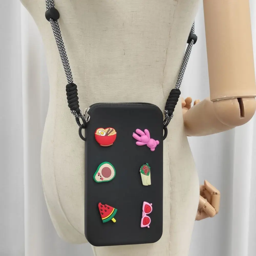 Cute Silicone Crossbody Bag Waterproof Zipper Travel Phone Bag Solid Color Large Capacity Coin Purse Cute Silicone Crossbody Bag Waterproof Zipper Travel Phone Bag Solid Color Large Capacity Coin Purse