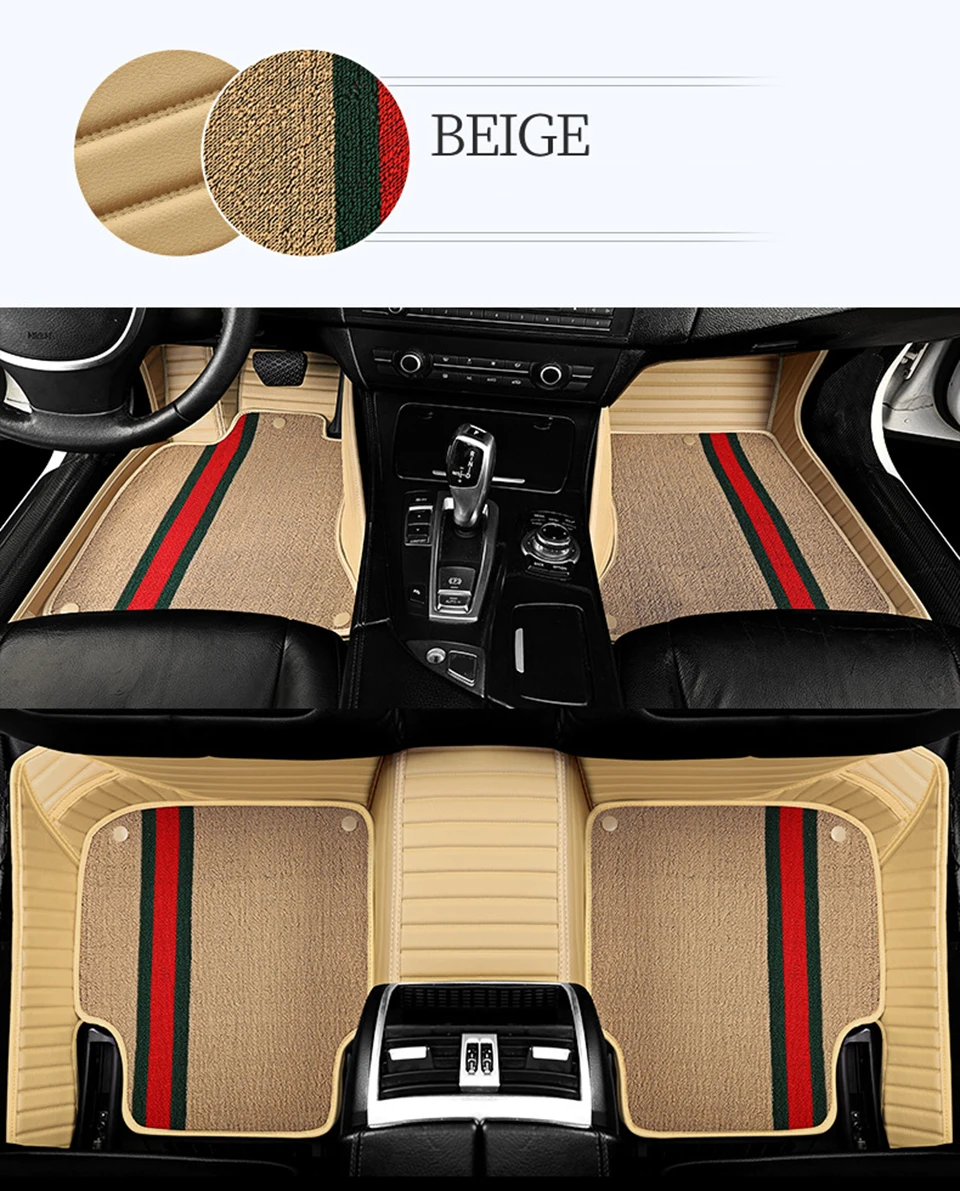 

Custom bilayer car floor mats for Ssangyong All Models Rodius ActYon Rexton kyron Korando auto accessories styling