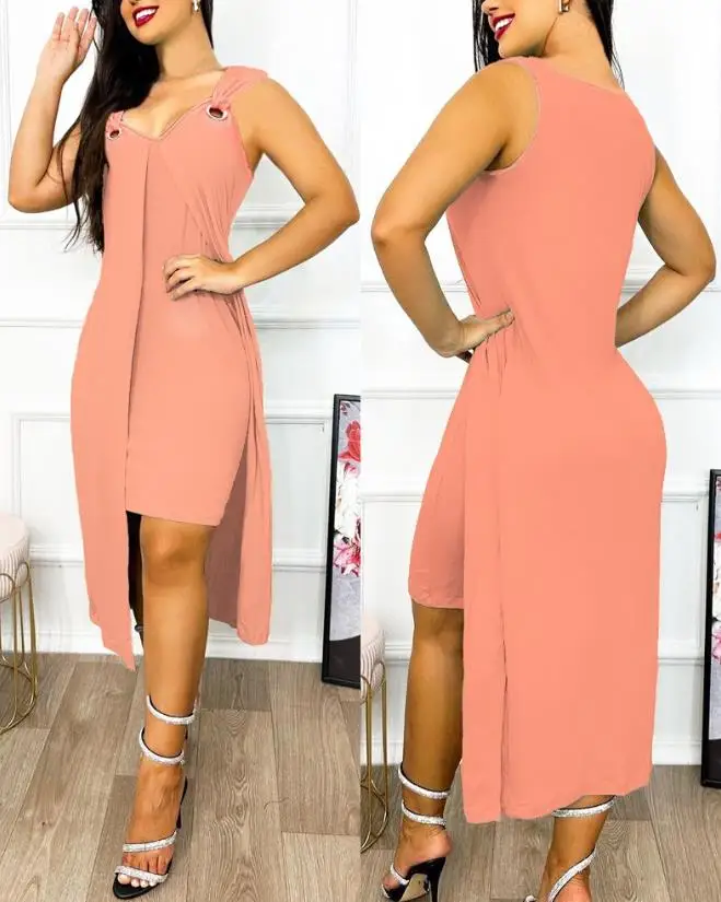 Sexy Party Dresses Women 2023 Summer Fashion Mock Neck Eyelet Asymmetrical Sleeveless Casual Elegant Slit Dress
Sexy Party Dresses Women 2023 Summer Fashion Mock Neck Eyelet Asymmetrical Sleeveless Casual Elegant Slit Dress
