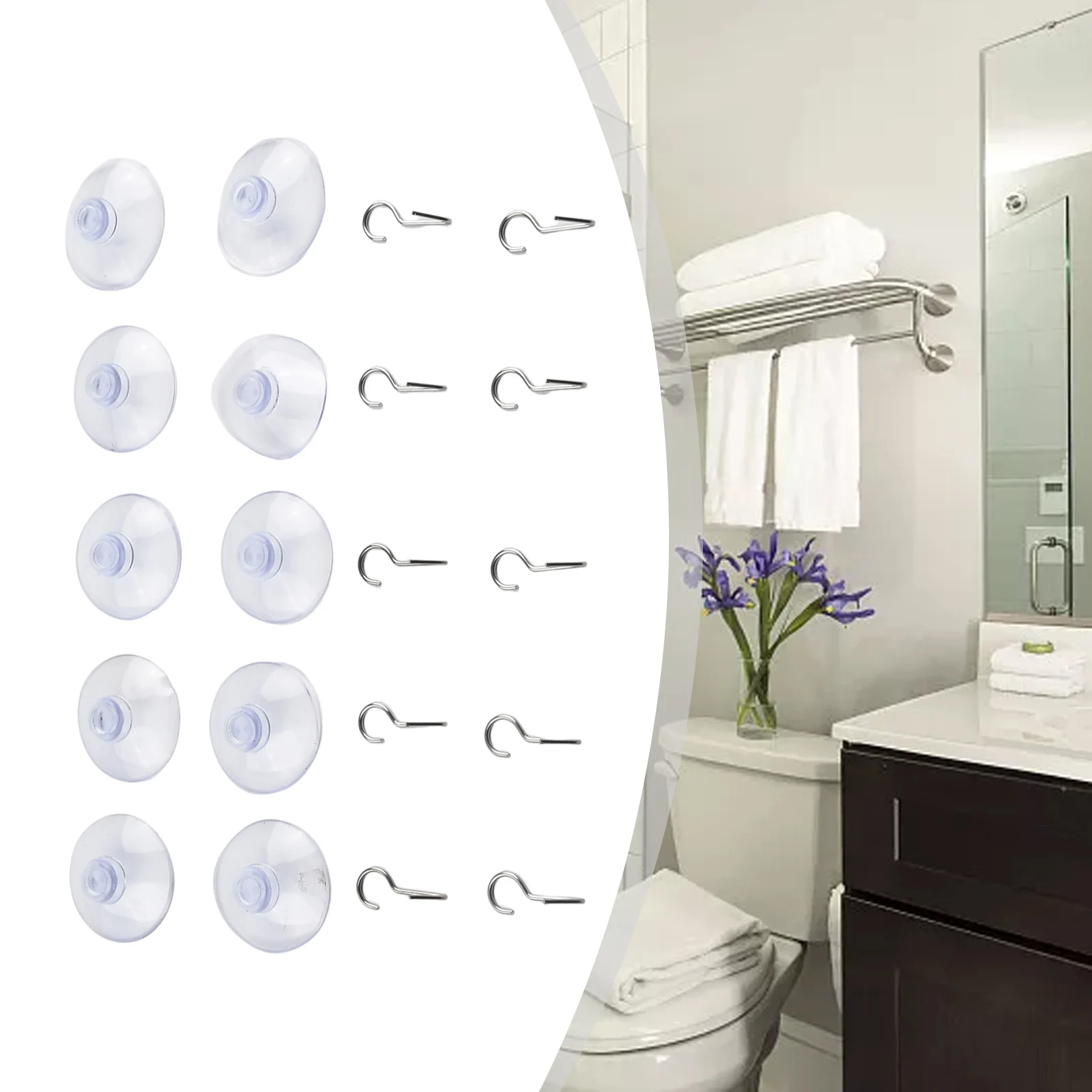 10pcs Suction Cup Hooks Transparent Sucker Hooks Clothes Coat Blanket Key Hooks Wall Storage Holder For Home Accessories
10pcs Suction Cup Hooks Transparent Sucker Hooks Clothes Coat Blanket Key Hooks Wall Storage Holder For Home Accessories