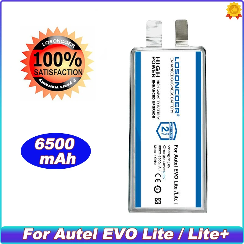LOSONCOER 6500mAh For Autel Robotics EVO Lite / EVO Lite+ Replacement Flight RC Drone Battery
LOSONCOER 6500mAh For Autel Robotics EVO Lite / EVO Lite+ Replacement Flight RC Drone Battery