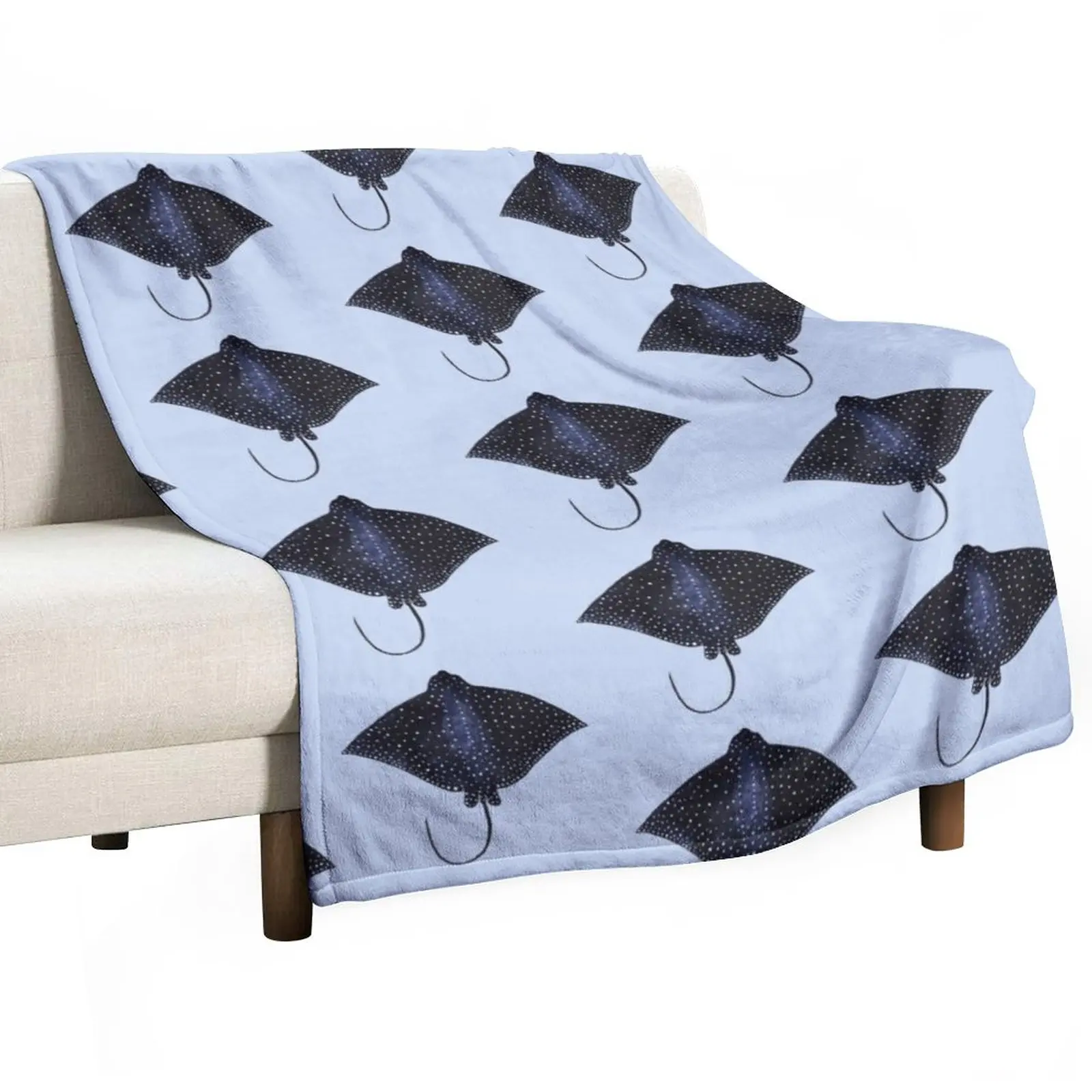 

Spotted eagle ray Throw Blanket Stuffed Blankets Plaid on the sofa